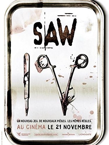 Affiche Saw IV originale de collection de 2007 grand format 116X158Cm avec Tobin Bell