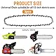 3-Pack 12 Zoll Kettensägekette 3/8LP 45 TG 1,1 mm 30 cm Rückschlagsarme kette kompatibel mit Bosch AKE30Li AKE30S, Ryobi OCS1830, Husqvana, Greenworks und mehr(3pcs-12 inch)