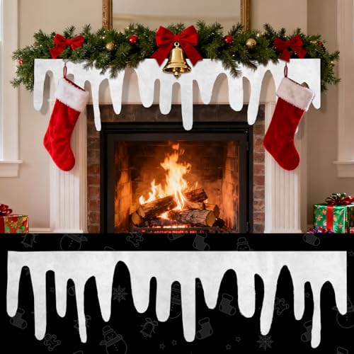 Kuvarix 3 Stück Weihnachten Kunstschnee, Eiszapfen Schneedecke Deko,...