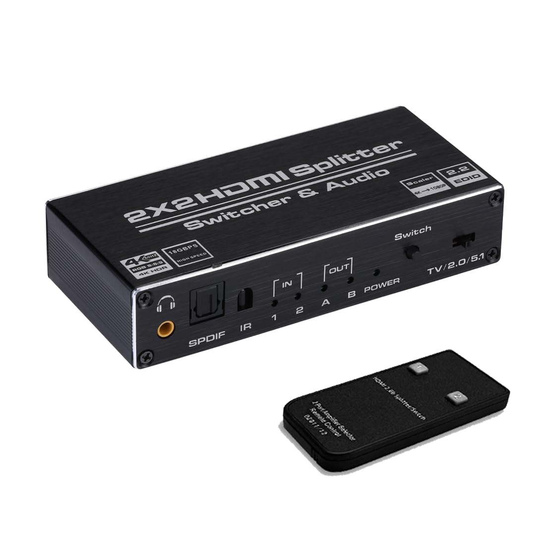 Amazon.com: HDMI Switch 2x2, 2 Ports HDMI Switch Splitter 2 in 2