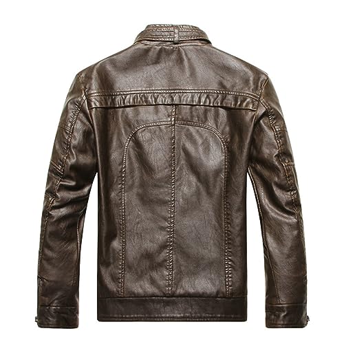Chaqueta de cuero sintético para hombre miniatura 3