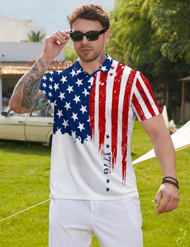 Camisetas polo para hombre, divertidas, de manga corta, secado rápido, para golf miniatura 2
