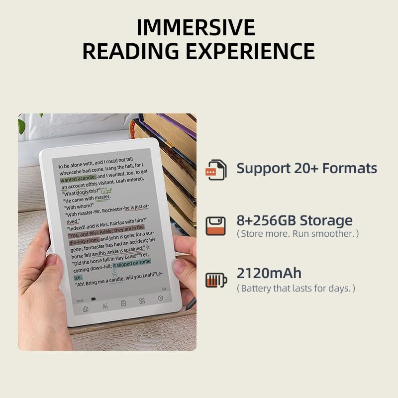 Bigme B6 Pro 15,2 cm Eink E-Reader, 8 + 256 GB, czarny