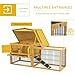 Zefvkip 2 Levels Outdoor Rabbit Hutch with Openable Top, 59