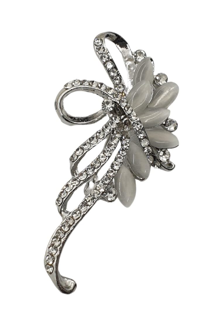 NORA Butterfly Bliss Brooch - Fashion Pin Crystal Jewelry For Wedding, Bridal, Cocktail Party, Semi Formal Occasion - Medium Brooch 3,5 x 6 cm