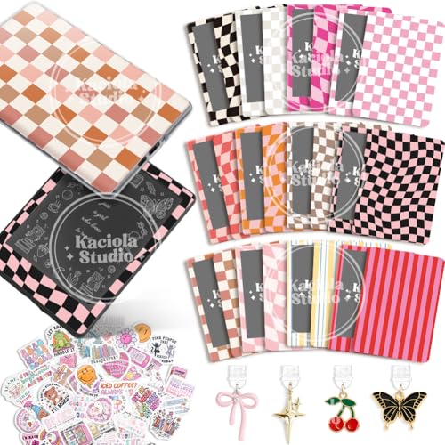Image of KACIOLA STUDIO 24PCS Warm Color Skin Set for E-Reader, and 4PCS Type C Charms /50PCS Scrapbook Stickers for Clear Case, 6.9 inchx4.8 inch Skin Front and Back Decal for Paper White 11th (Warm)