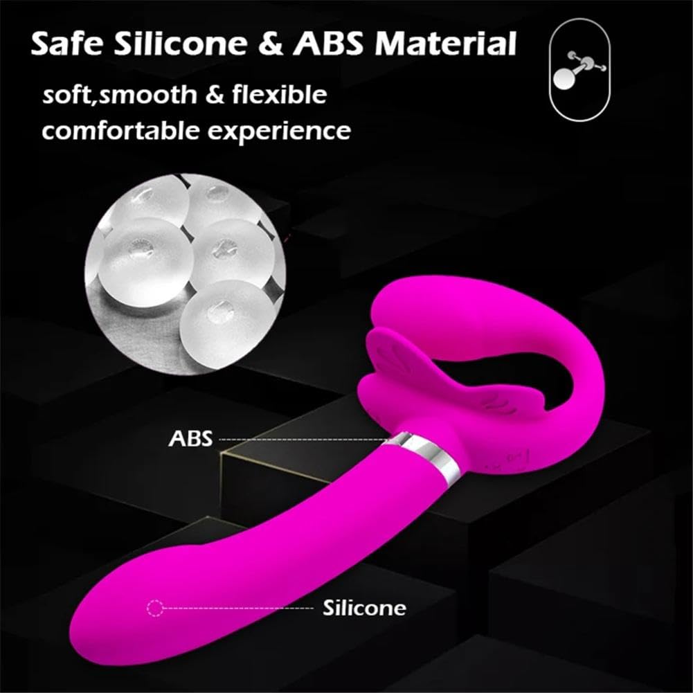 Vibrador Vibradores consoladores con correa sin tirantes para mujeres, pene vibrante de dos cabezas, juguetes para lesbianas, juguetes sexuales para adultos para parejas
