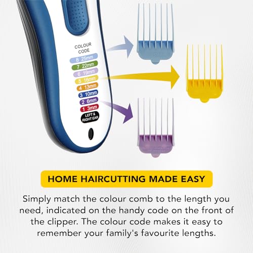 Wahl Colour Pro Cordless 3‑in‑1 Hair Cutting Kit, Rechargeable Hair Clipper with Colour‑Coded Combs - Image 3