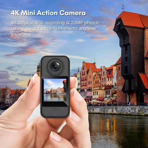 Image of (Refurbished) SJCAM C300 Action Camera with Handheld Grip | 4K30fps /20MP | 6axis gyro | Backup Upto 6 Hours | 1.33a€ Dual Touch Screen | 2.4G /5G Wi-Fi /Super night vision / /30M waterproof | Live steaming /Vlog | Black