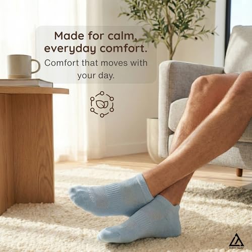 Image of Men Bamboo Ankle Socks |Ultra-Soft Breathable Summer Socks |Moisture-Wicking |Odor-Free, Lightweight Everyday Wear Socks | Size (UK 6-11)