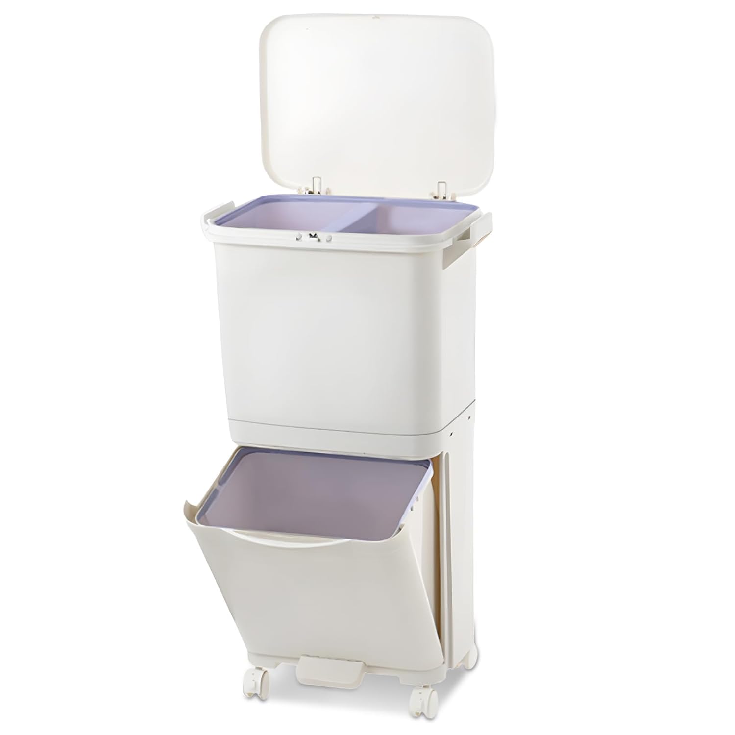Warmiehomy 38L Recycling Bins for Kitchen Dry and Wet Separation