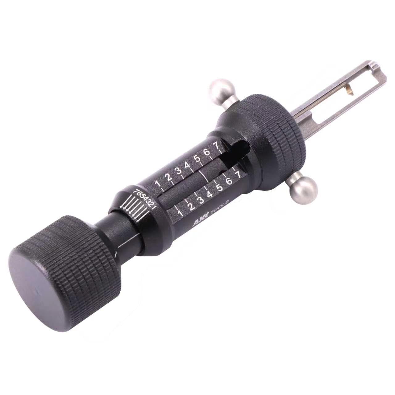AKK Tools MUL-7 x 7 Schnell-Dietrich-Werkzeug, Wohnschlosszylinder, spezielles offenes Werkzeug, 7-polig, professionelles Schlosser-Werkzeug