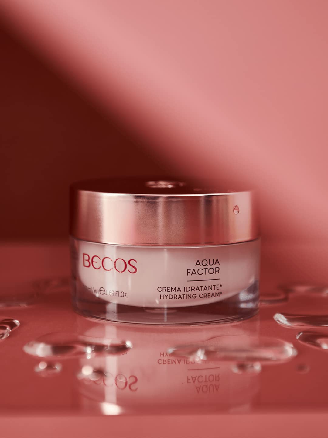 Becos Hydra Face Collection Aqua Factor - Una Raffinata Pochette con Crema Idratante Viso 50ml + Siero Viso Idratante All'Acido Ialuronico 30ml -