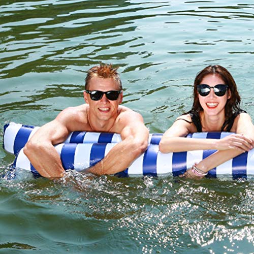 VICASKY Rede de flutuação para piscina e espreguiçadeira inflável para nadar com rede flutuante de v