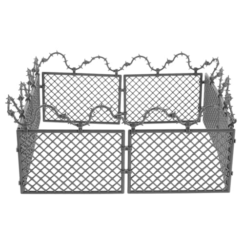 Gatuida 1 Juego de Valla de obstáculos de simulación, Modelo de Valla de obstáculos para decoración de jardín, escenarios Militares, Malla de Alambre para micropaisajismo.