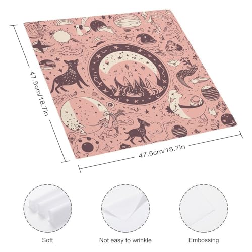 Servilletas de Tela Reutilizables Set de 2 con Estampado Espacio y Planetas miniatura 2