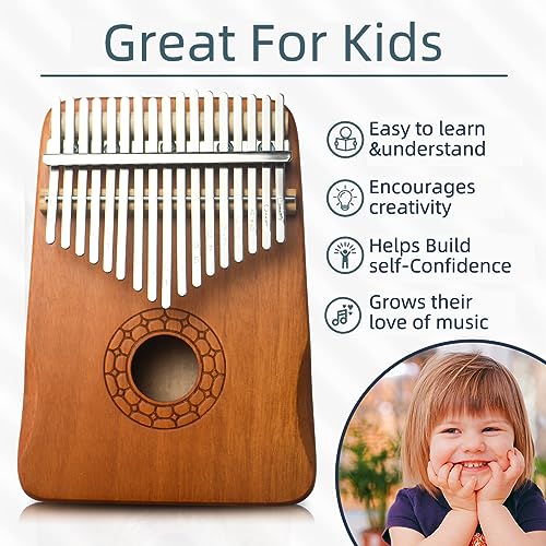 Image of Kalimba Thumb Piano Stylophone Instrument High Quality Lightweight and Durable Mahogany Music Gifts for Kids Adults