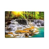 Amazon.co.jp: アートパネル 森林 太陽の光 ポスター 森の風景 絵画