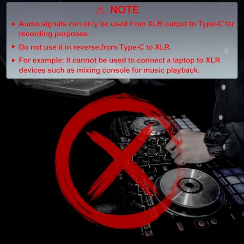 Image of J&D USB C to XLR Microphone Audio Cable, Braided USB C to XLR Female Cable for Audio Recording, Dynamic Microphone, Compatible for iPhone 16 /17 Series, MacBook, 3.3 Feet