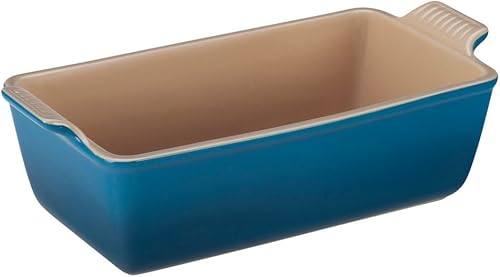 Le Creuset Stoneware Heritage - Molde para pan, 9 x 5 x 3 pulgadas (1.5 cuartos de galón), Caribe
