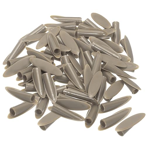 Image of MECCANIXITY 9mm Plastic Pocket Plugs, Wood Plugs Covers Slant Hole Caps for Pocket Hole Jig Working Tool Accessories, Khaki Grey Pack of 200