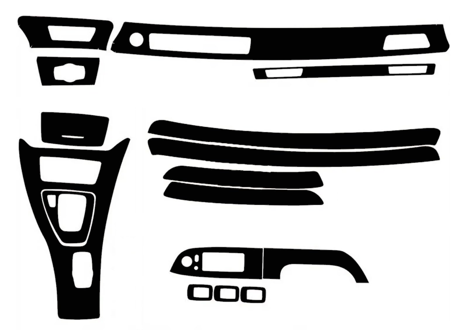 Panneau de commande central carbone BMW E90 2005-2012 rénovation stickers