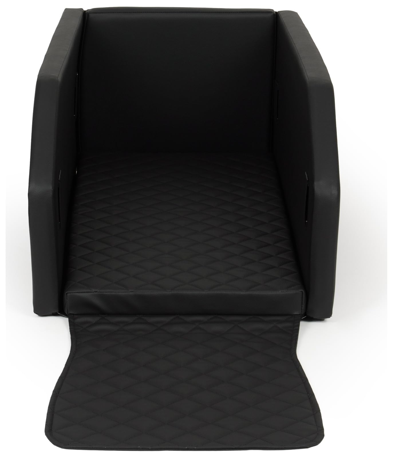 Autohundebett Hunde-Autositz Hundebett f. Rückbank Hundesitz Modulbett 55x100 cm (Farbe: schwarz)