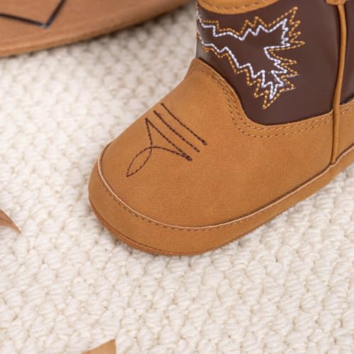 Image of Meckior Baby Girls Cowboy Tassel Boots Side Zipper Moccasins Soft Bottom Non-Slip Toddler Shoe