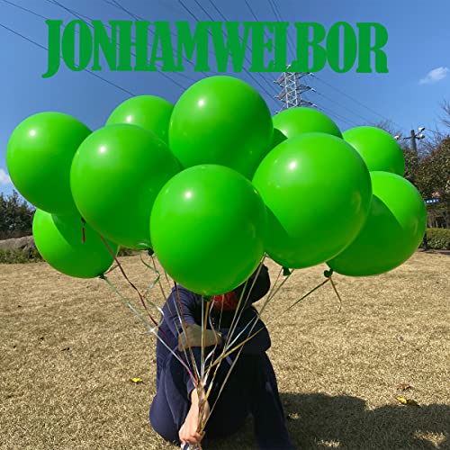 Image of Jonhamwelbor Green Balloons 100 Pack 12 inches Latex Helium Balloons Birthday Party Decorations (With Green Ribbon)
