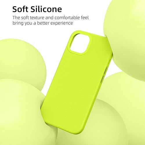 Miniatura 7 de Ownest Funda compatible con iPhone 13iPhone 14 de 6.1 pulgadas, funda protectora de silicona delgada a prueba de golpes con forro de microfibra