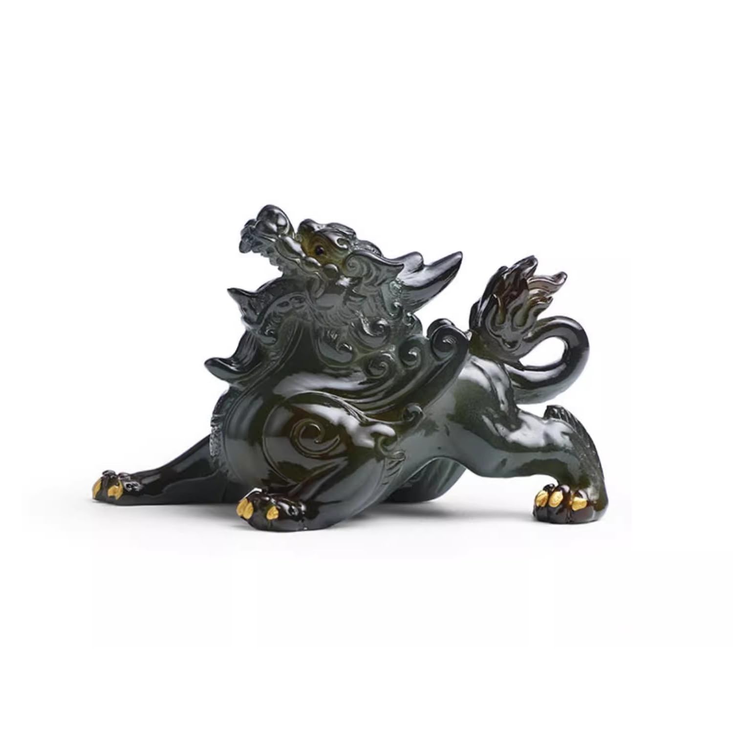 Statue Pixiu fait main en céramique changeant de couleur pour service à thé kungfu