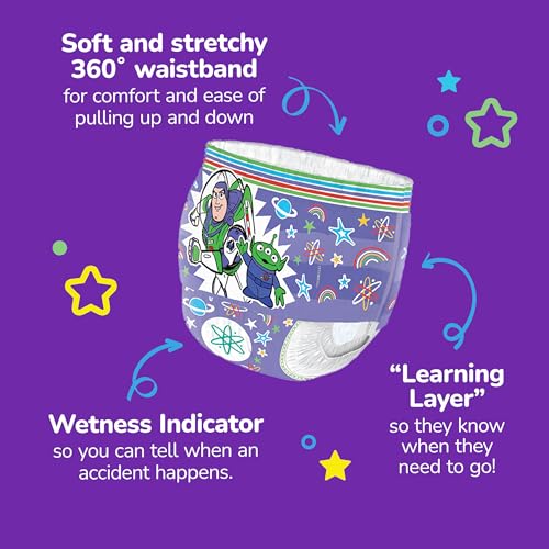 Huggies Pull-Ups, Trainers Night Nappy Pants - Size 6 , 15 kg+ Pull Up Nappies (36 Pants) - Extra Night Time Protection - Support for Consistent Potty Training Routines - Image 3