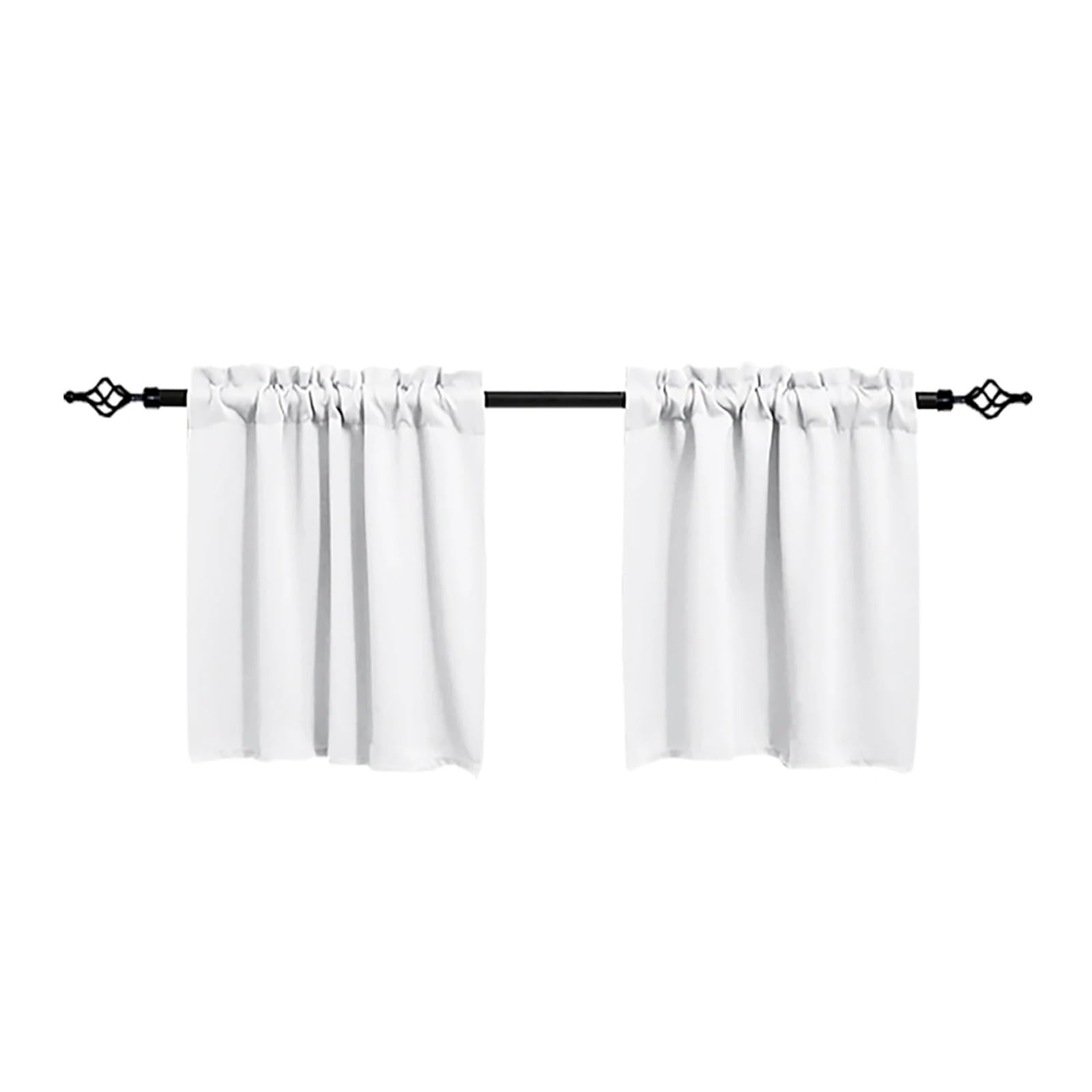 Cortinas Cortas Cortinas opacas for cocina, cortinas cortas con aislamiento térmico, for sala de estar, dormitorio, con bolsillo for varilla, tejido de gofre, paneles pequeños Dormitorio Cortas Cortin