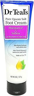Dr. Teals Pure Epsom Salt Foot Cream, Moisturize & Soften, 8 oz Per Tube