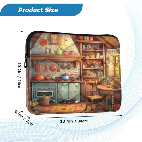 Funda para portátil 13-14 pulg. con diseño Cartoon House miniatura 3