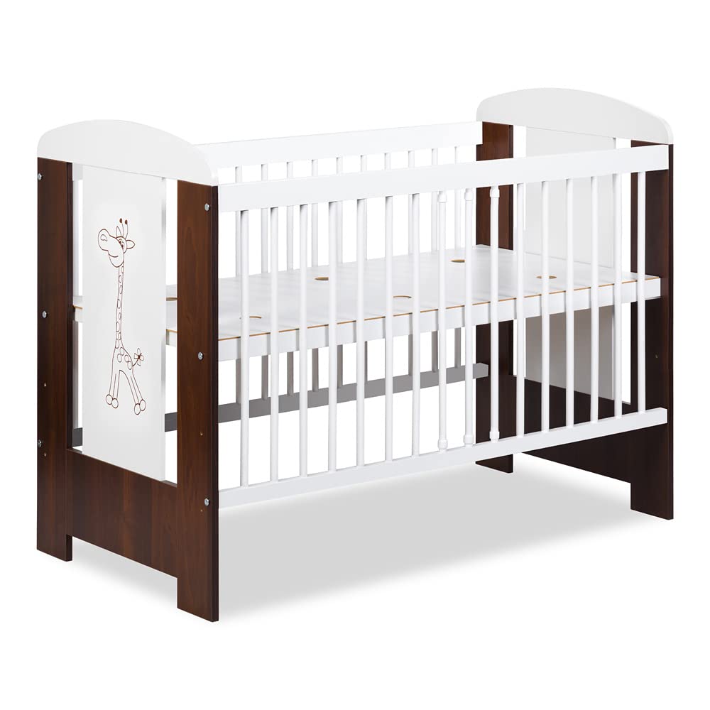 Safari Giraffe Weißes Möbel Set für EIN Kinderbett Kommode Kleiderschrank Kommode Auflage Minimalistischer Stil Holz MDF-Platte Kiefernholz Universal-Set