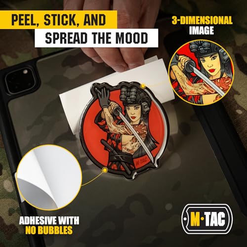 Image of M-Tac Morale Sticker Tactical Girl - 3D Sticker - Bumper Sticker - Tactical Military Stickers for Laptop, Tablet, Phone, Notebook, Car Bumper, Hard Hat (#3 Sith)