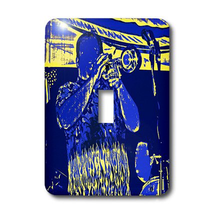 3drose LSP 164440?_ 1?Trumpet Player Wドラマーブルーイエローヴィンテージライトスイッチカバー 9jupf8b Amazon.co.jp: 3drose LSP 164440 _ 1 Trumpet Player Wドラマーブルー