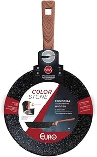 Euro color stone frigideira de alumínio com antiaderente preto