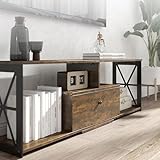 Manora TV Schrank Lowboard für Wohnzimmer,TV Möbel mit 1 Schubladen & offenen...