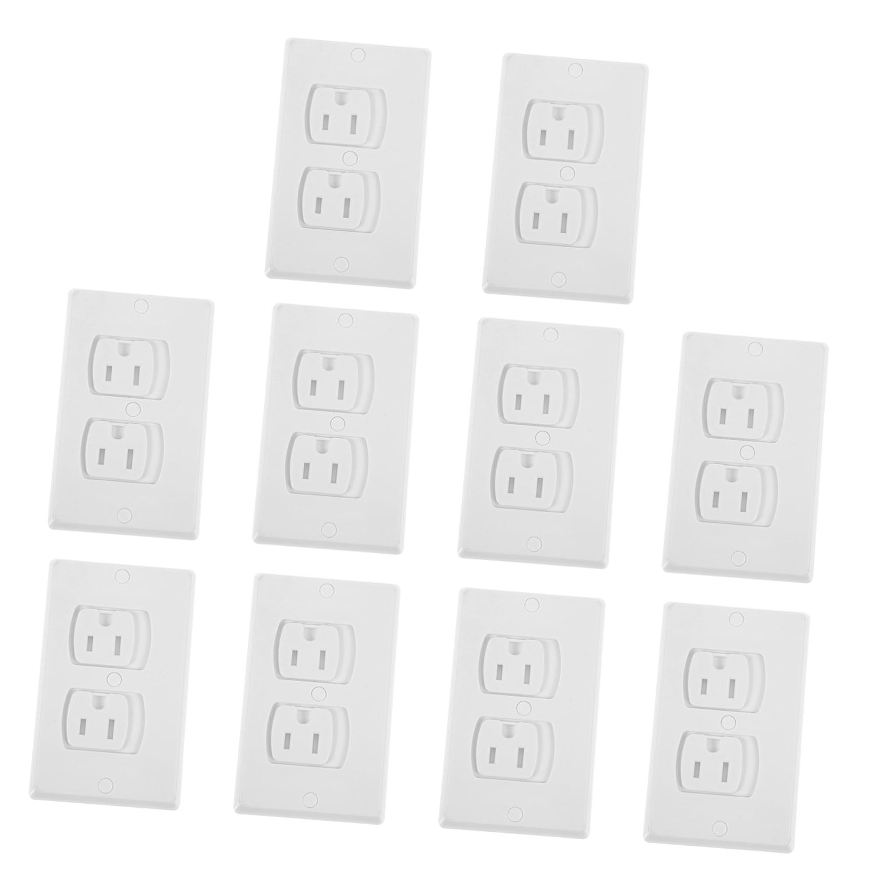 TOYANDONA 10pezzi Copriprese Elettriche Di Sicurezza Per Ragazzo Ragazza Ragazza in Abs Isolati Resistenti Rotture e Corrosione Con Viti Autochiudenti Per Coprire Prese Muro