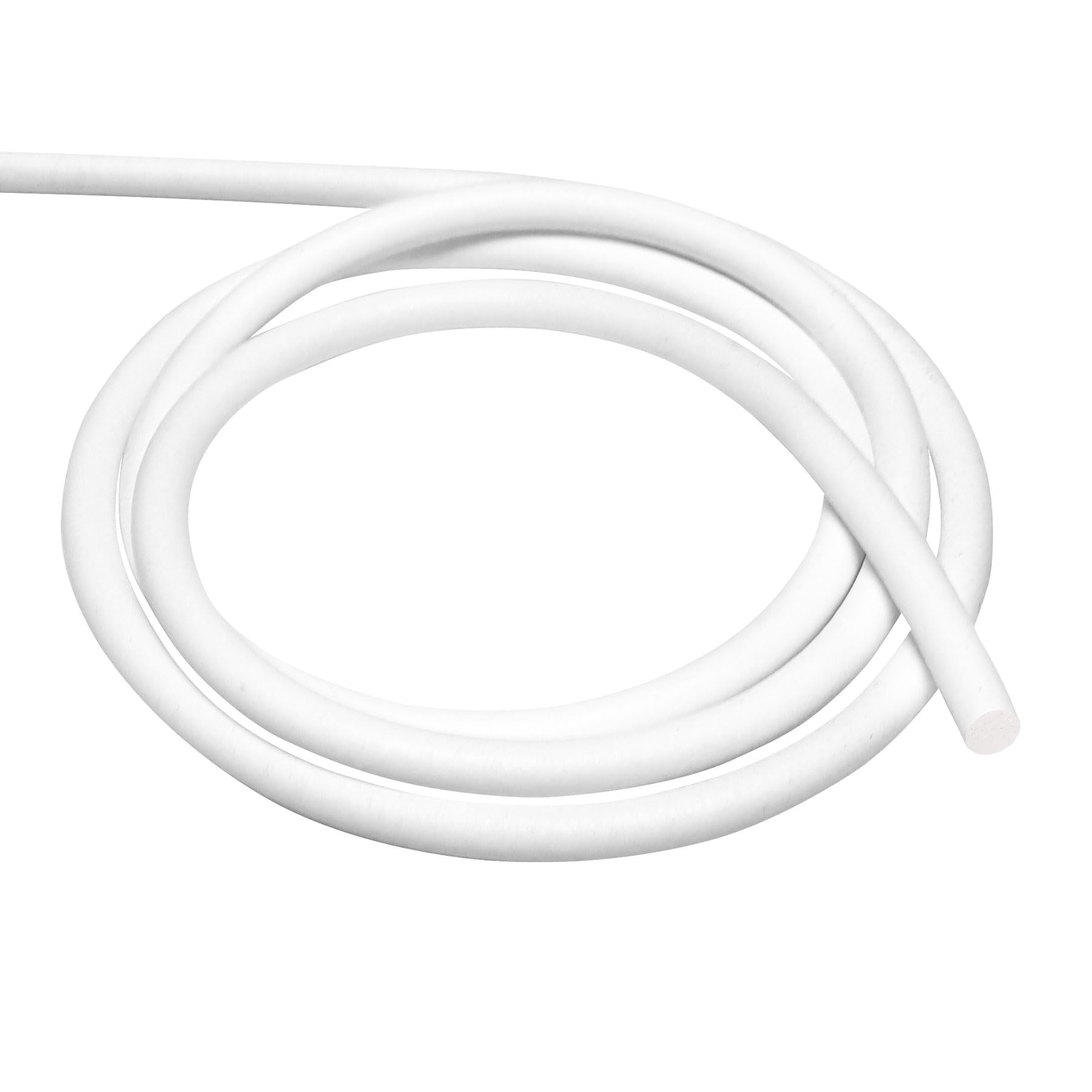 iMeistek Silicone Foam Seal Strip 4 mm Dia x 4 m, Round Silicone Sponge Rubber Weather Stripping Cord for Door and Window, Backer Rod, DIY Gasket, White