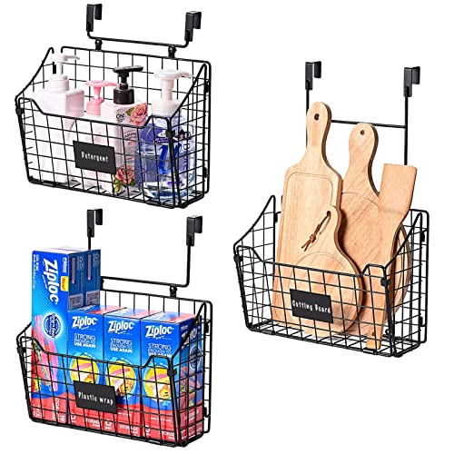 MOTYYA Over the Cabinet Door Organiser 3 Pack, Wall Mount Cabinet...
