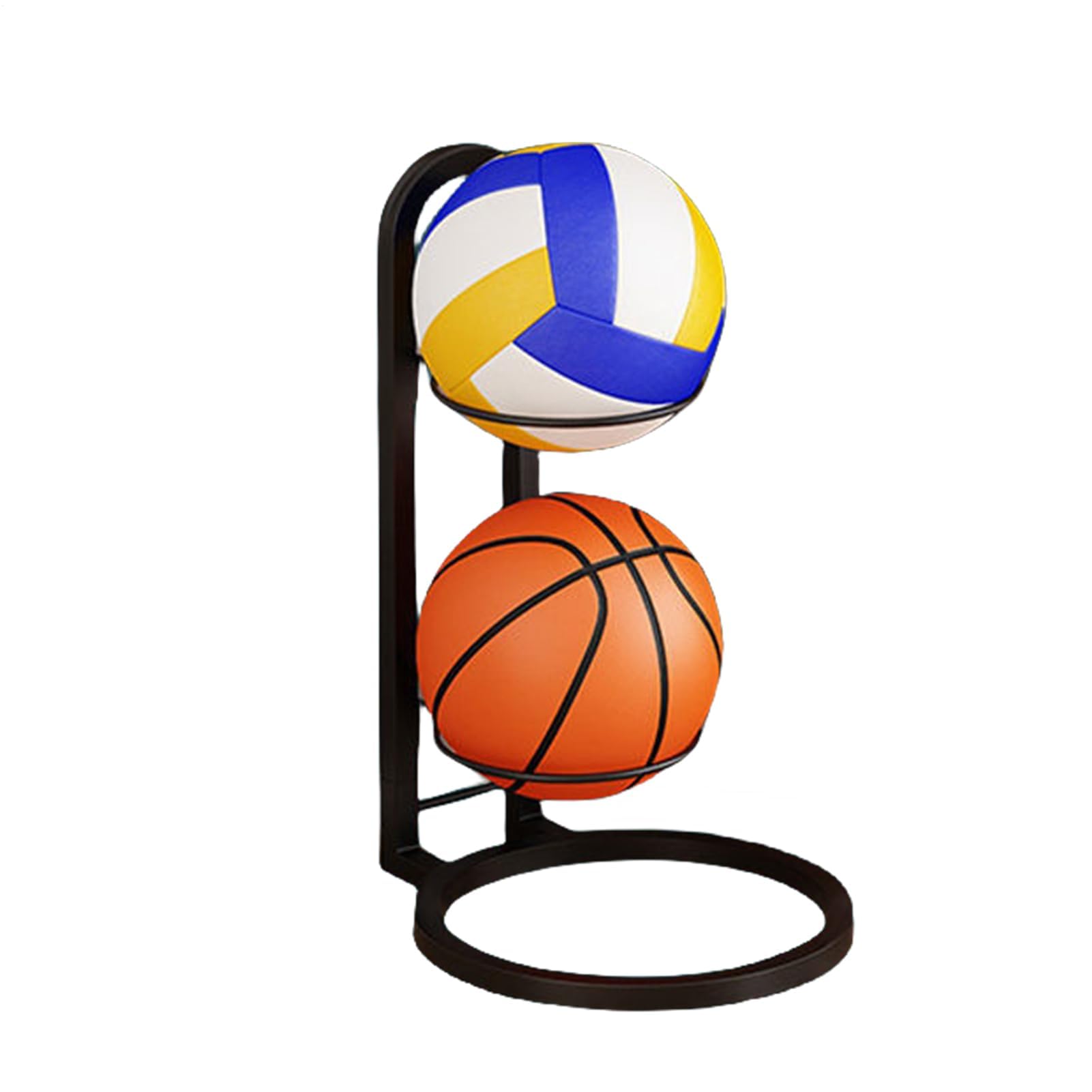 Espositore multifunzione per palloni da pallavolo in ghisa resistente, multi-strato, per palloni sportivi e elegante supporto per palline
