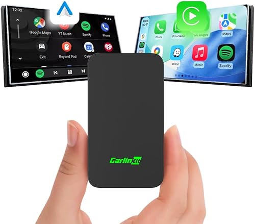 CarlinKit Adaptador inalámbrico CarPlay y Android Auto 5.0 | WiFi de 5 GHz | Con cable a inalámbrico | Conexión automática | para automóviles con