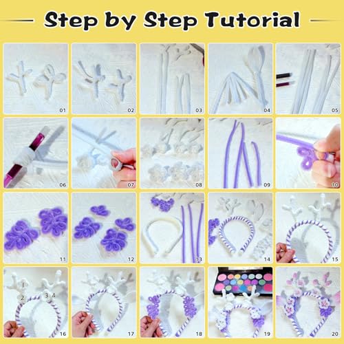 Image of 100 Pieces Pipe Cleaners Craft Chenille Stem Yellow Pipe Cleaners | Fuzzy Sticks Pipe Cleaners for Crafts Festival Home Decorations