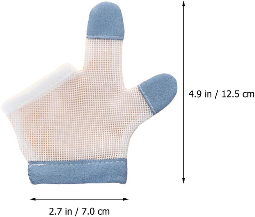 Cabilock Baby Anti Sucking Gloves Breathable Mesh Finger Guards with Adjustable Wrist Strap Stop Thumb Sucking for Toddlers 5X2.75 Inch - Image 3