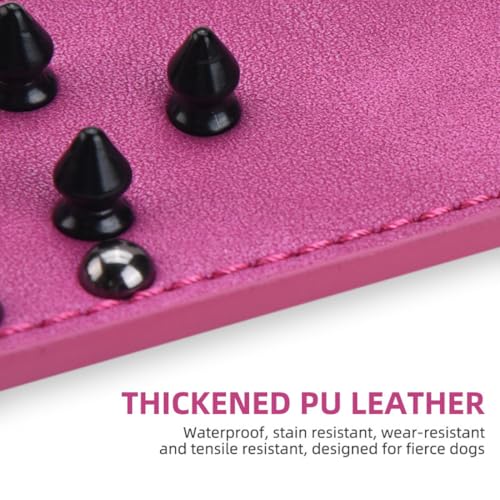 FUNAT Haustier Nietenhalsband, Großes Hundepunk Stil Nietenhalsband, Anti beißen Nagel Leder Hundehalsband, Hundehalsband mit Nieten Geeignet für mittlere bis große Hunde
