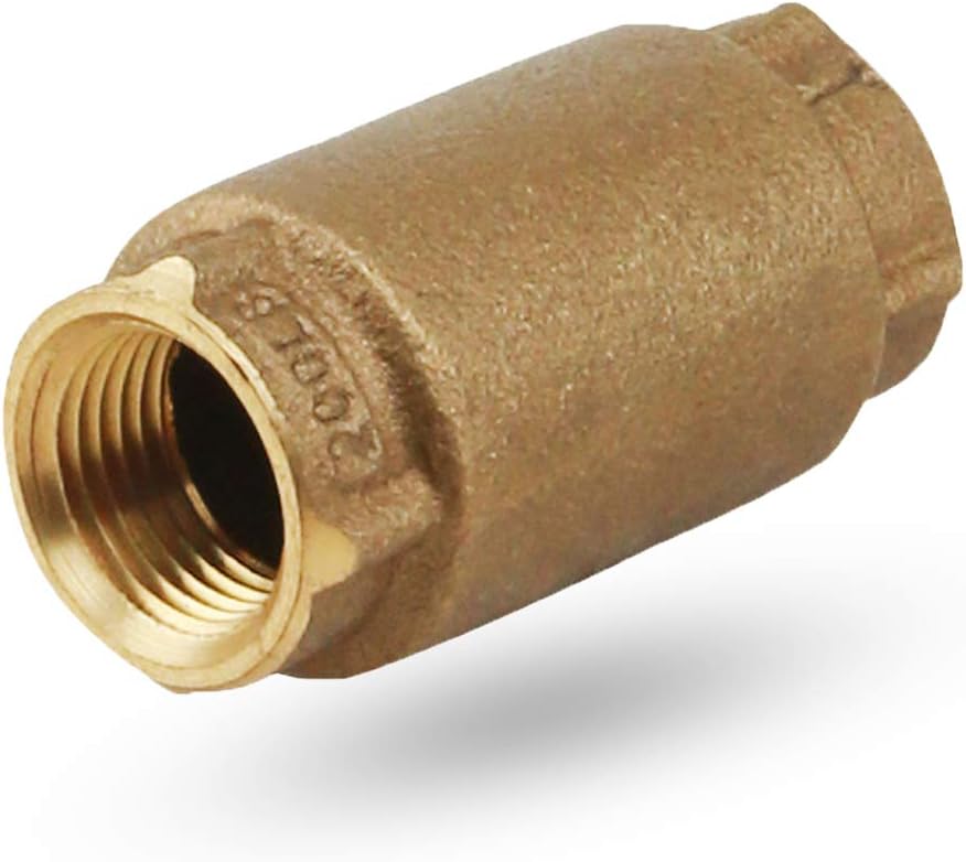 Middle Valve 372U422 Inline Spring Loaded Check Valve, Backflow Introing Lead-Free, 2 in. Viunganisho vya FIP, Brass ya Cast, 2