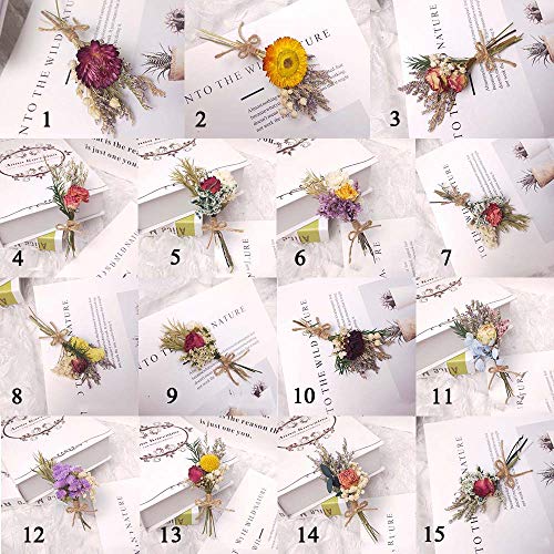Mini ramo natural de flores secas decorativas miniatura 3